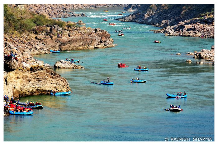 White-water rafting on the Ganga near Rishikesh